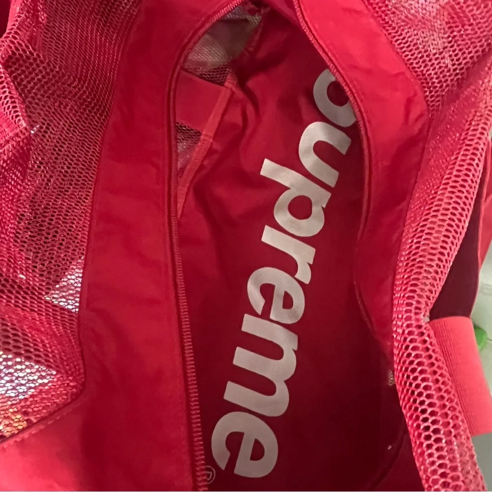 Supreme red limited edition mesh duffel bag collab cordura spring 2020 large